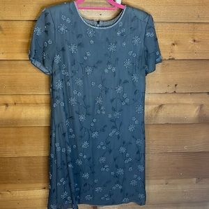 Kay Unger Vintage Silk Beaded Midi Dress New York Mother of Bride Holiday Party